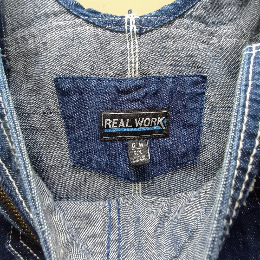 Vintage denim Overalls Big & Tall - Picture 6 of 7